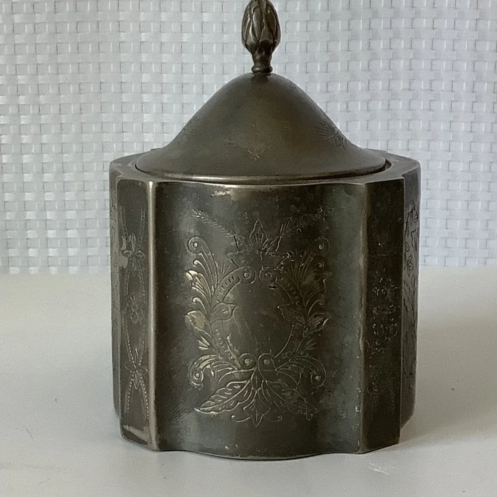 Vintage‎ Godinger Silver Plated Jewlery Box Oval Trinket Box w/ Lid Velvet Lined